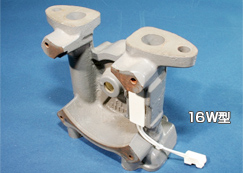角型加热器を鋳造ハウジングに取り付けた使用例